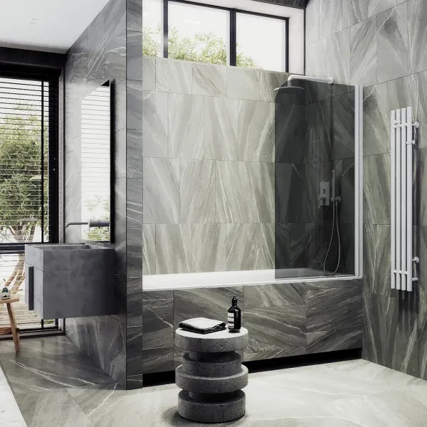 Шторка на ванну MaybahGlass MGV-623-1 80см белый