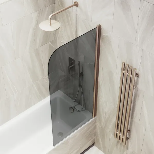 Шторка на ванну MaybahGlass MGV-613-2 60см бронза
