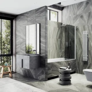 Шторка на ванну MaybahGlass MGV-613-1 60см белый