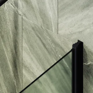 Шторка на ванну MaybahGlass MGV-620-6 70см чёрный