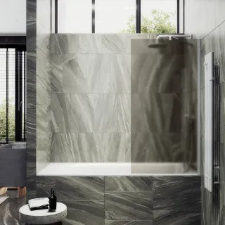 Шторка на ванну MaybahGlass MGV-249-1ш 30см белый