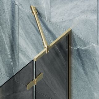 Шторка на ванну MaybahGlass MGV-659-3 69см золото