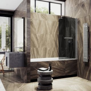 Шторка на ванну MaybahGlass MGV-773-5 50см хром матовый