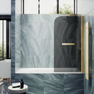 Шторка на ванну MaybahGlass MGV-780-3 60см золото