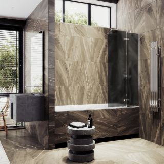 Шторка на ванну MaybahGlass MGV-660-4 69см хром глянцевый