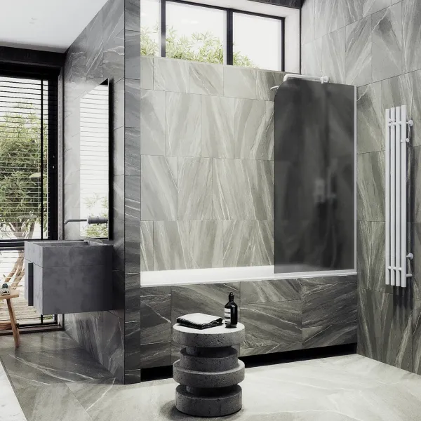 Шторка на ванну MaybahGlass MGV-85-1у 50см белый