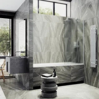 Шторка на ванну MaybahGlass MGV-91-1у 50см белый