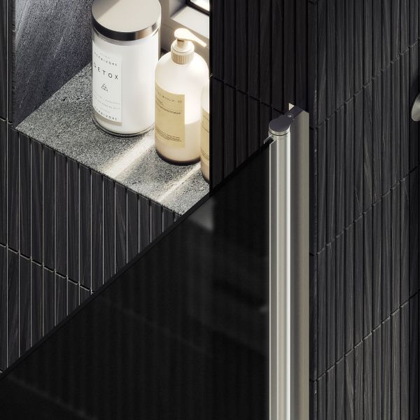 Душевая дверь MaybahGlass MGD-807-5 80см хром матовый