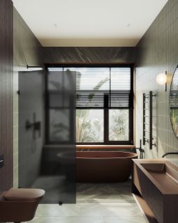 Душевая перегородка MaybahGlass MGD-271-6 79см чёрный