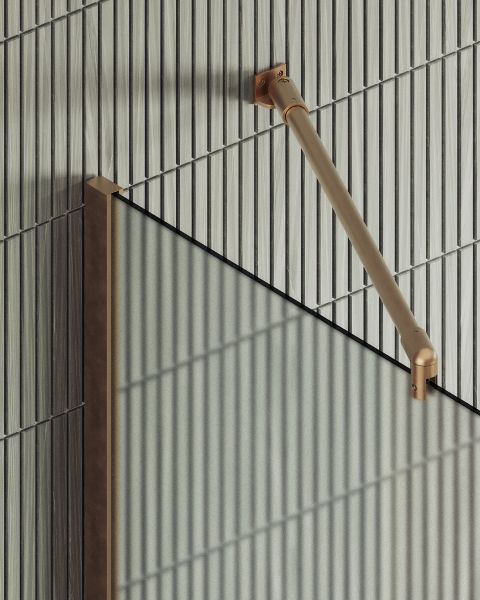 Душевая перегородка MaybahGlass MGD-700-2ш 79см бронза