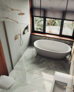 Душевая перегородка MaybahGlass MGD-695-2ш 79см бронза