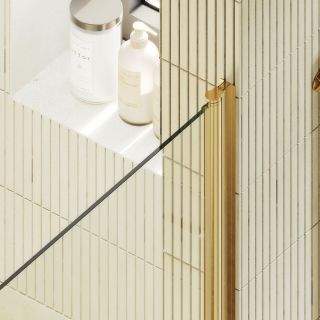 Душевая дверь MaybahGlass MGD-803-3 80см золото