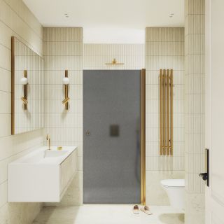 Душевая дверь MaybahGlass MGD-807-3 80см золото