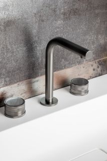 Встраиваемый смеситель для раковины Boheme Prestige 152-GM-PR оружейная сталь