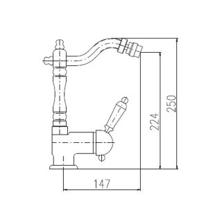 Смеситель для биде Rav Slezak Labe L508.5/9SM бронза