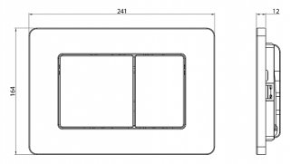 Клавиша смыва Charus Robusto FP.310.BSS.05 матовая сталь, антивандальная