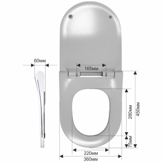 Сиденье для унитаза Melana MLN-HY-2011D с микролифтом