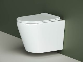 Подвесной унитаз Ceramica Nova Highlight CN1804 безободковый белый