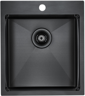 Мойка кухонная Paulmark Neckar PM804551-GM воронёная сталь