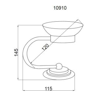 Мыльница Boheme Murano бронза 10910-BR