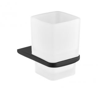 Настенный стакан одинарный Grocenberg AC0053 (Черный матовый)