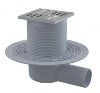 Сливной трап AlcaPlast 105 ? 105/50мм решетка - хром APV1321