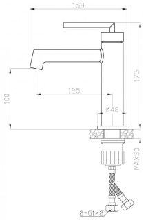 Смеситель для раковины BelBagno ACQUA-LVM-CRM хром