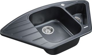 Мойка кухонная Paulmark Weise PM529050-BLM чёрный металлик