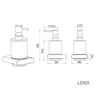 Дозатор жидкого мыла Knotlor LD101RB, бронза
