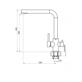 Смеситель для кухни Dr. Gans Акцент с подключением к фильтру белый