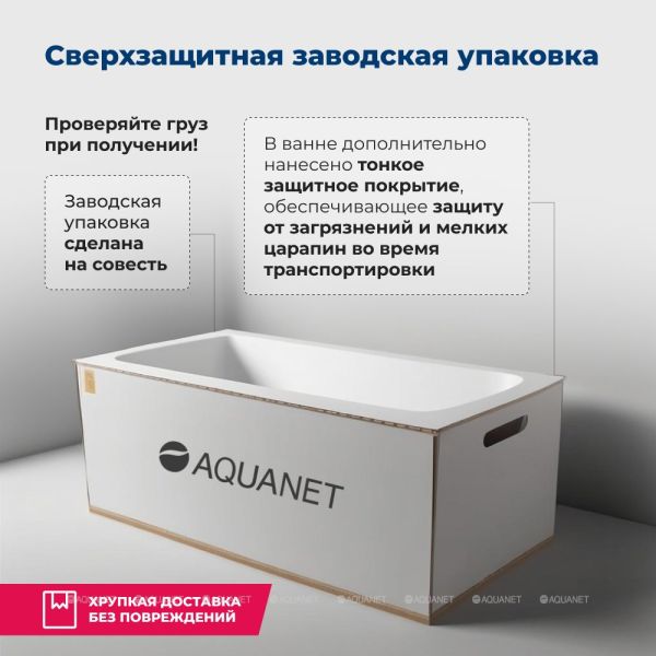 Акриловая ванна Aquanet Lotos 334159 170x70 см с каркасом