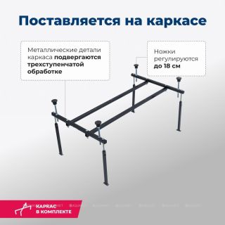 Акриловая ванна Aquanet West 205300 130x70 см с каркасом