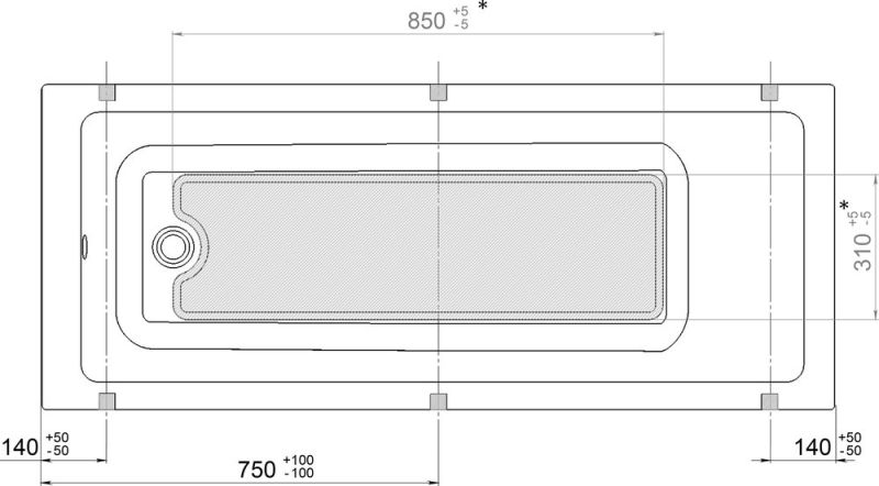 Акриловая ванна Triton Аура 150x70 см
