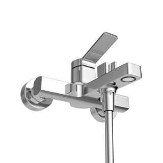 Смеситель для ванны и душа в комплекте с ручным душем, шлангом и держателем BelBagno ALBANO-VASM-CRM