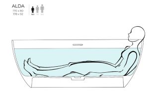 Ванна из искусственного камня Salini Alda S-Sense 101912G 170x80см белый глянцевый