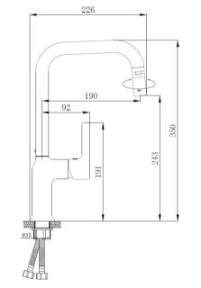 Смеситель для кухни Haiba HB70814 хром