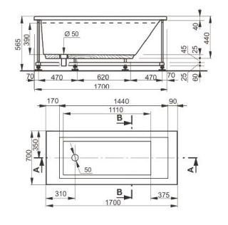 Veedi Ванна акриловая Anica 13017070 170х70