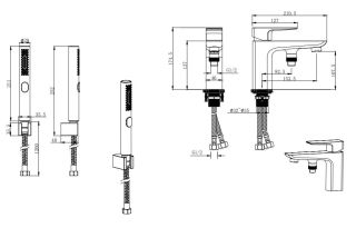 Смеситель на борт ванны Aquatek Вега AQ1044CR хром