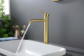 Смеситель для раковины Aquatek Европа AQ1304BG шлифованное золото