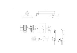 Душевая система Aquatek Лира AQ1473MB черный