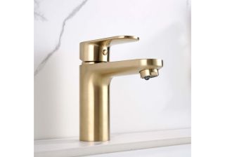 Смеситель для раковины с гигиеническим душем Aquatek Ника AQ1812BG золото