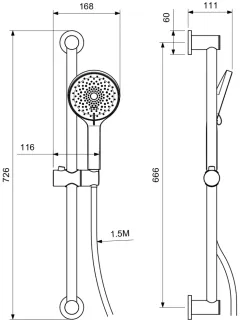 Душевой гарнитур Aquatek Лугано AQ2022BG золото