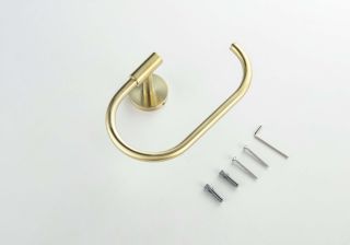 Полотенцедержатель овальный Aquatek Оберон AQ4221BG шлифованное золото