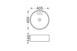 Раковина накладная Aquatek Европа AQ5212-MB 40 см чёрный матовый