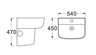 Полупьедестал для раковины Aquatek AQ5431-00 белый