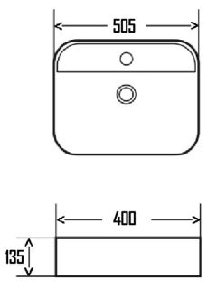 Раковина AQUAme AQM5001 50см белый глянцевый