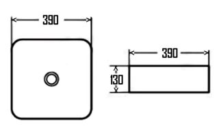 Раковина AQUAme AQM5011MB 39см чёрный матовый