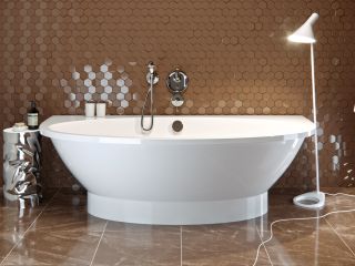 Ванна из искусственного камня AquaStone Мальта 189x96см белый