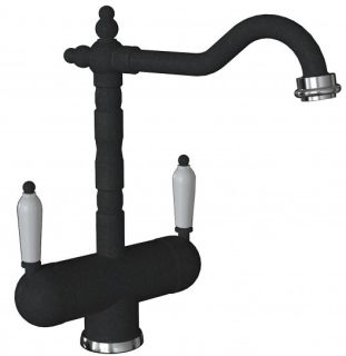Смеситель для кухни Florentina Ария с подключением под фильтр чёрный