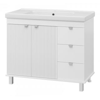 Напольная тумба под раковину Misty Аврора П-Авр-06100-0143Я 100 см белый